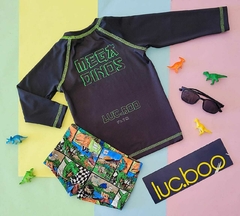 Conjunto de camiseta e sunga em malha UV Dry com proteção UV 50+ - comprar online