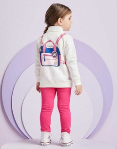 Conjunto casaco estampa de mochila com legging - loja online
