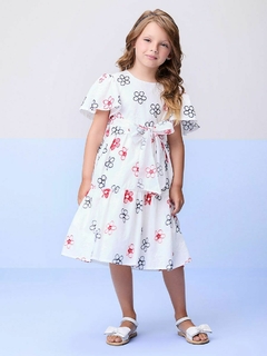 Vestido off bordado floral na internet