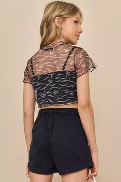 Short Saia em Sarja com Elastano - comprar online