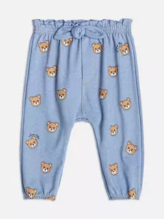 Calça jeans diagonal ursinhos - comprar online