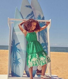 Vestido Infantil com Estampa Puff de Abacaxi