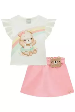 Conjunto de Blusa em Cotton com Short Saia em Moletom sem Pelúcia na internet