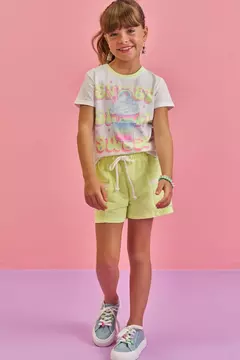 Conjunto de Blusa em Meia Malha e Shorts em Moletom sem Pelúcia na internet