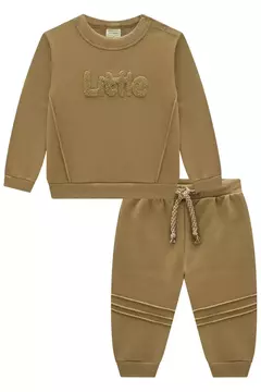 Conjunto de blusão e Calça jogger em moletom com pelúcia - comprar online