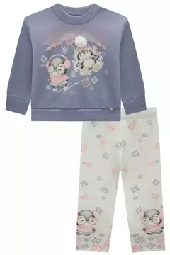 Conjunto de Blusão em Moletom com Pelúcia e Calça Legging em Termoskin Peluciado - comprar online