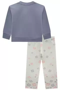 Conjunto de Blusão em Moletom com Pelúcia e Calça Legging em Termoskin Peluciado na internet