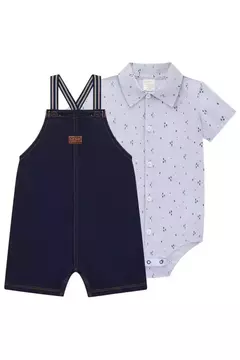 Jardineira com body MC - comprar online