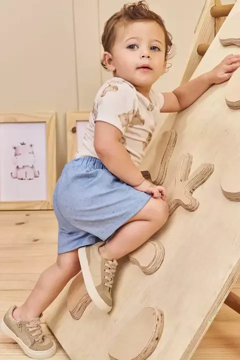 Conjunto de Body em Malha Power e Bermuda em Eco Stretch com Elastano