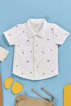 Conjunto de camisa em Cotton e bermuda em jeans Bellini com elastano na internet