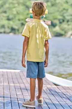 Conjunto de Camisa Polo em Piquet e Bermuda em Sarja Melange com Elastano Super Power - loja online