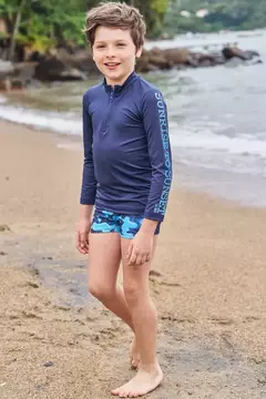 Conjunto de camiseta e sunga em malha UV Dry com proteção UV 50+ - comprar online