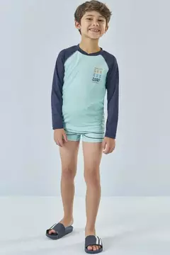 Conjunto de Camiseta e Sunga em Malha UV Dry com Proteção UV 50+ - comprar online