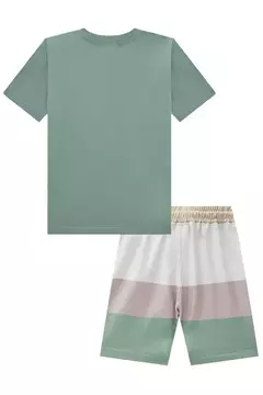 Conjunto de Camiseta em Meia Malha e Bermuda em Nylon Ergonomic com Elastano - loja online