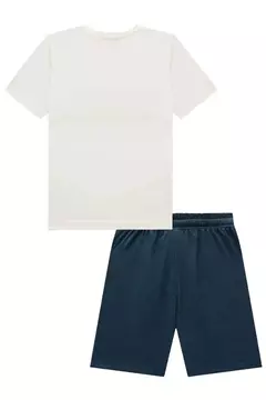 Conjunto de Camiseta em Meia Malha e Bermuda em Nylon Twill com Elastano - loja online