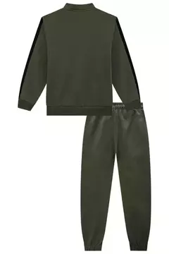 Conjunto de Jaqueta e calça jogger em moletom sem pelúcia - Tindolelê