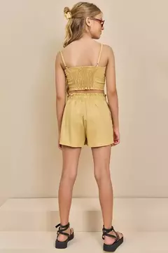 Conjunto de Top Cropped e Short Saia em Viscolinho - comprar online