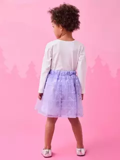 Conjunto de tule la vie est belle com strass na internet