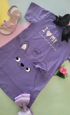 Vestido em meia malha 100% algodão dogs na internet
