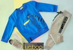 Conjunto de blusão jurassic com calça jogger mescla em moletom peluciado - comprar online