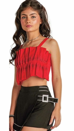 Cropped com babado na internet