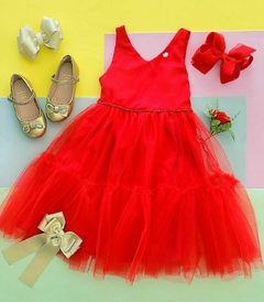 Vestido celebrar vermelho - Tindolelê