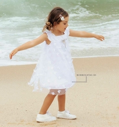 Vestido celebrar borboletas 3D