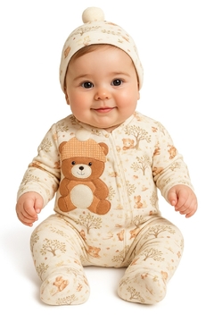 Macacão de bebê em plush urso bosque - comprar online