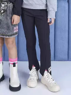 Conjunto de casaco em moletinho panda bordado e legging montaria em molecotton - Tindolelê