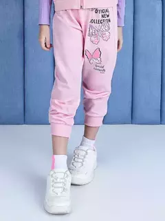 Conjunto de manga longa rosa estampado em lettering na internet