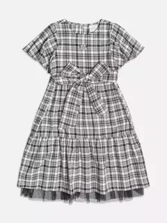Vestido de tecido xadrez - Tindolelê