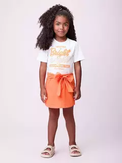 Conjunto Laranja com Strass - Tindolelê