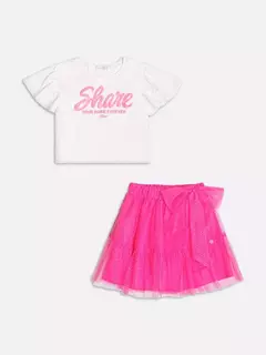 Conjunto de tule com glitter na internet