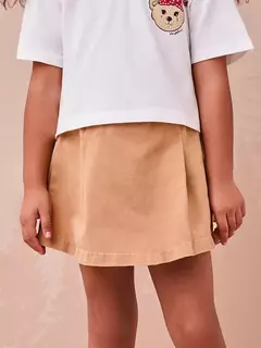 Short saia de sarja com pregas - comprar online