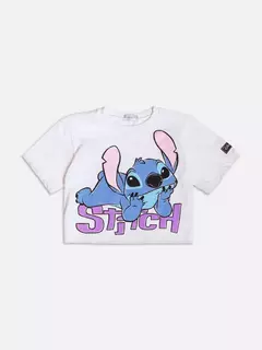 Blusa com estampa do Stitch e Angel - Tindolelê