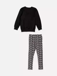 Conjunto de jacquard com laço - Tindolelê