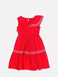 Vestido Vermelho com Babados - loja online