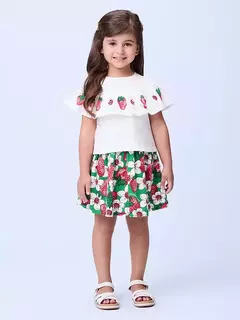Conjunto Verde com Morangos - comprar online