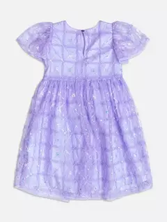 Vestido de tule flor e paetê