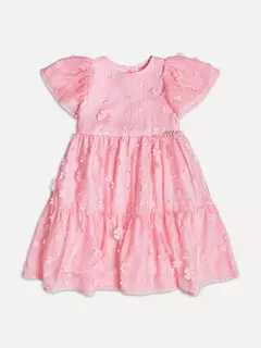 Vestido de tule bordado com flores - loja online