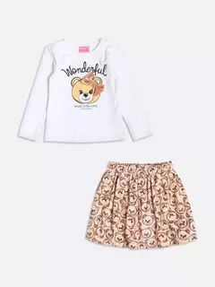 Imagem do Conjunto Bege com Monograma de Ursinho