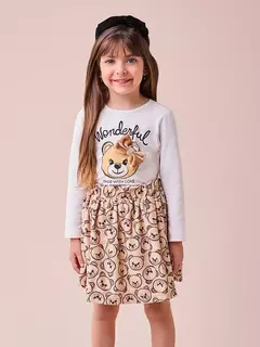 Conjunto Bege com Monograma de Ursinho na internet