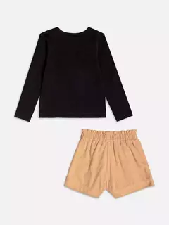 Conjunto bege de ursinho com strass - loja online