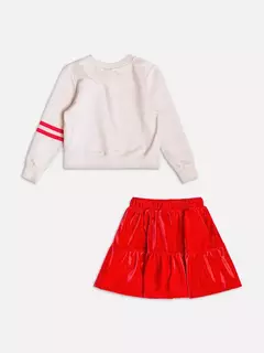 Conjunto Vermelho com Estampa de Ursinho - loja online