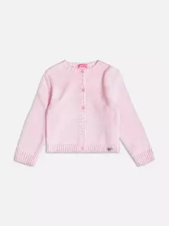 Casaco de tricot básico rosa - comprar online