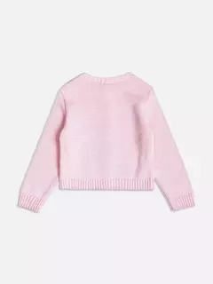 Casaco de tricot básico rosa na internet