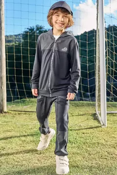 Conjunto de calça com jaqueta em fly tech e nylon tecnospan com elastano