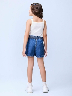 Shorts jeans com strass