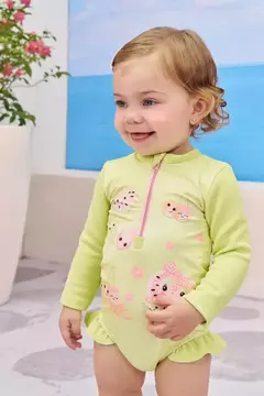 Maiô em Jacquard Catarina com Proteção Uv 50+