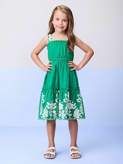 Vestido Infantil com Estampa Puff de Abacaxi - comprar online